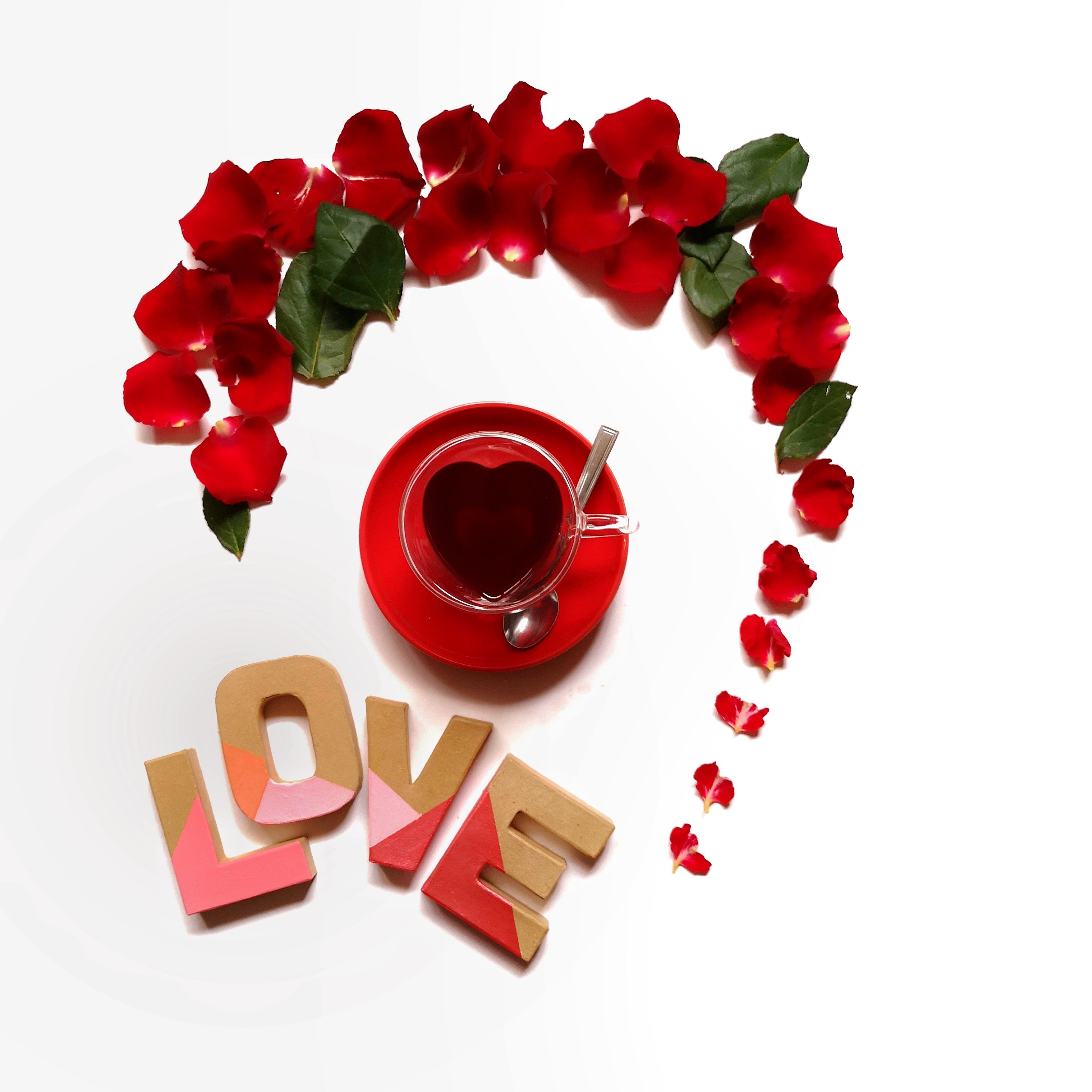 LOVE tea and rose petals